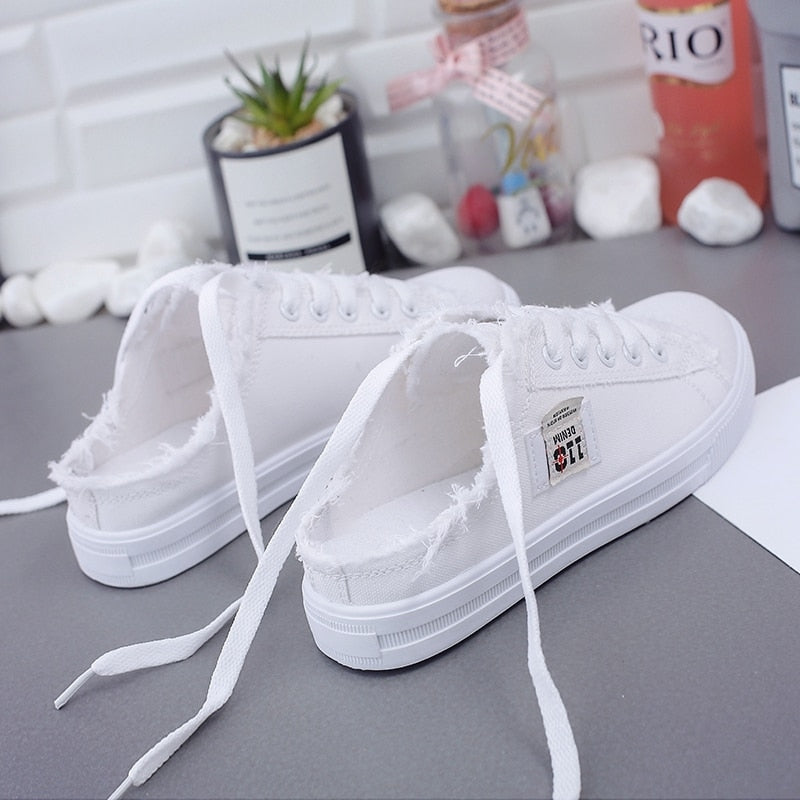 Canvas Lace-Up Sneakers